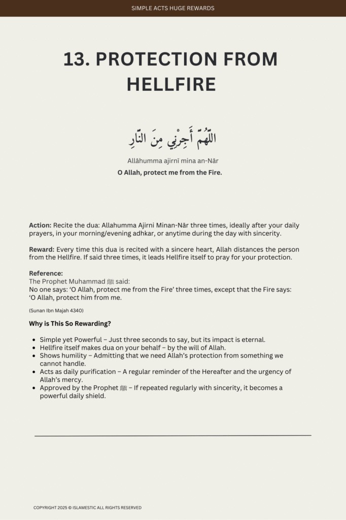 Dua for protection from hellfire